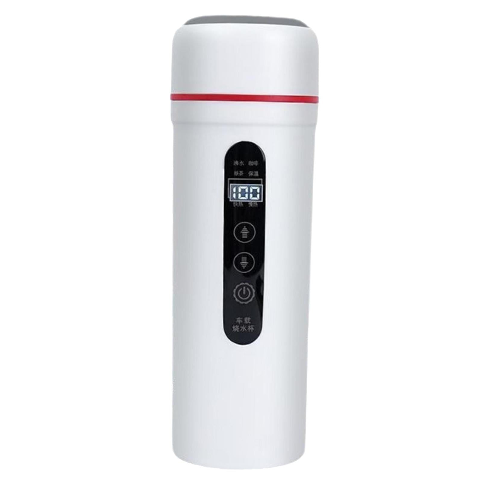 Baoblaze 12V 24V 400ml Car Electric Water Kettle Portable for Heating Coffee Tea White