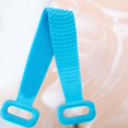 thumbnail image 3 of Silicone Shower Double-Sided Long Handle Artifact Pull Back Strip Bath Towel, 3 of 6