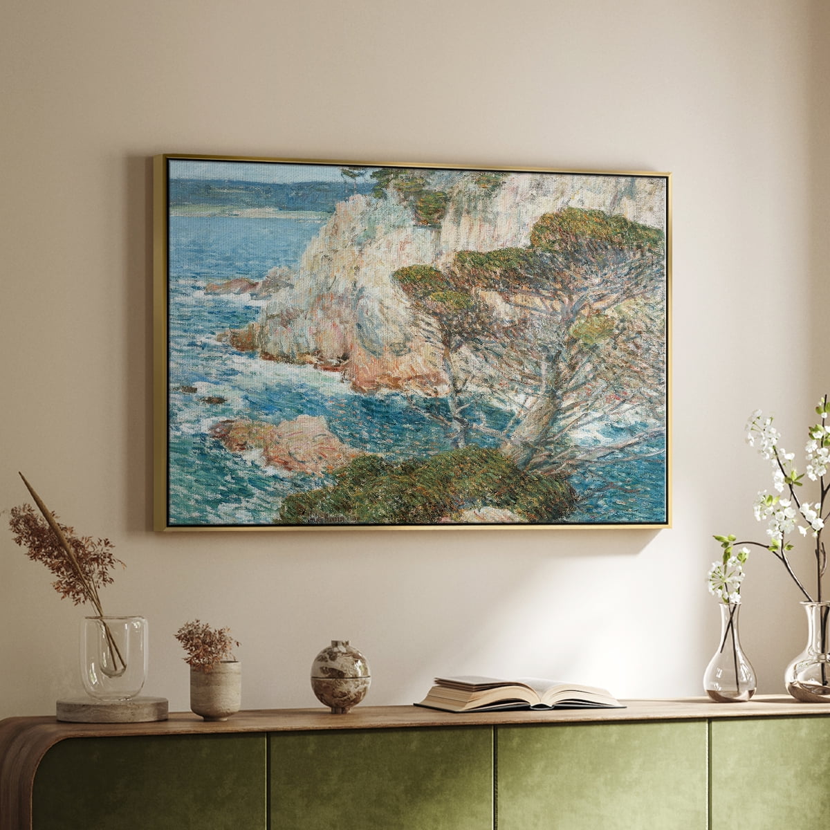 Vintage Landscape-CXXXIX By Wexford Home Framed in Gold Wood Gallery Wrapped Canvas 17 in. x 25 in.