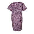 thumbnail image 3 of Sindrella Women's Cotton Blend Snap Front Duster Robe With Pocket - Mauve Hydranges - Medium, 3 of 4