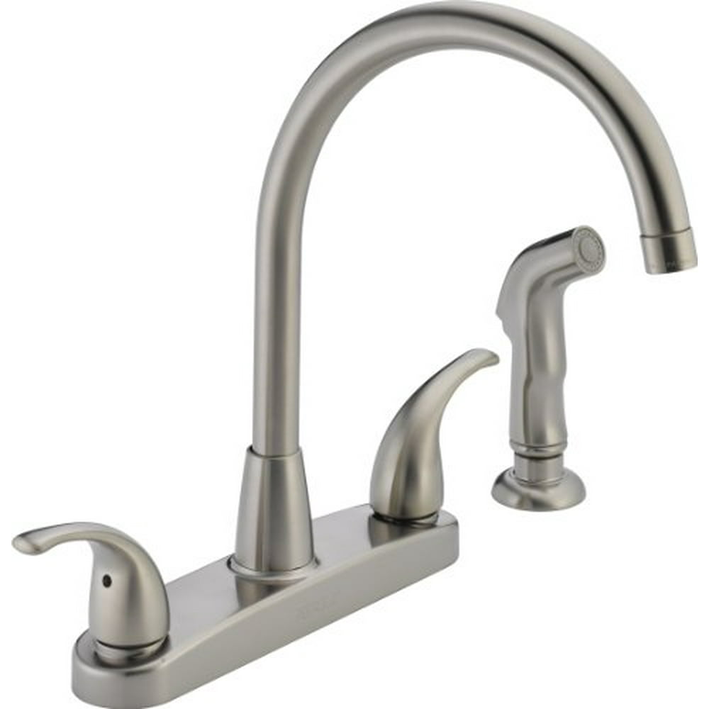 Peerless P299578LF-SS Choice Two Handle Kitchen Faucet, Stainless Steel Peerless Stainless Steel Kitchen Faucet