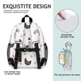 thumbnail image 5 of Hen and Egg White Pattern Backpack for School, Cute School Bag with Adjustable Shoulder Straps and Padded Back, 15"x11.42"x5.5", 5 of 5