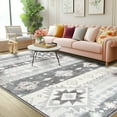 thumbnail image 4 of Ultrug Boho Area Rug Modern Geometric Soft Non Slip Rugs Indoor Floor Carpet for Living Room Bedroom Home Decor,5'x8',Light Grey, 4 of 7
