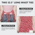 thumbnail image 6 of Red Christmas HO Apron-Garden Aprons for Women with Pockets-Cotton Linen Waterproof Kitchen Cooking Gardening Aprons Adjustable for Kitchen,Cooking,BBQ and Salon 32"x27", 6 of 7