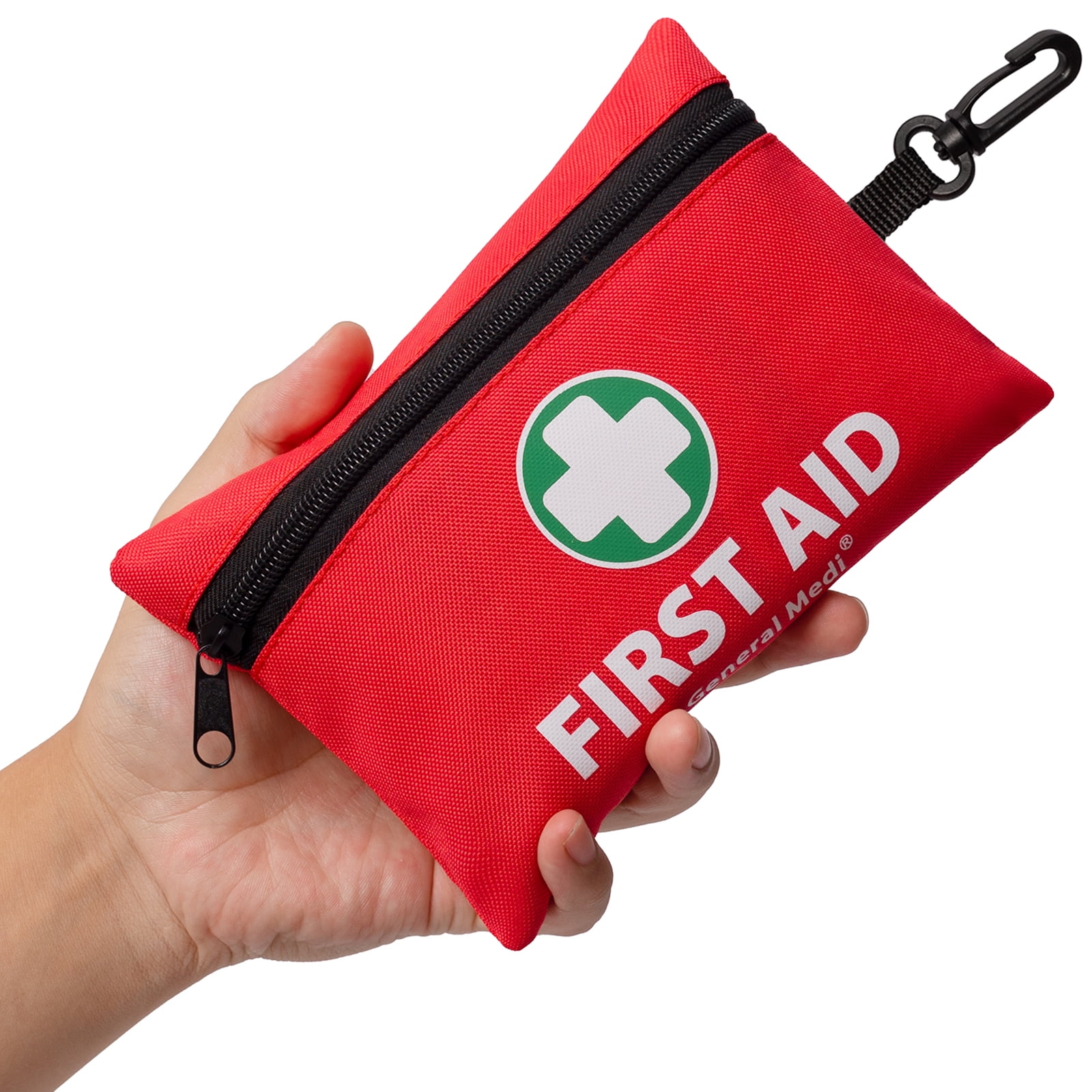 Camping Small First Aid Kit 170 Piece Backpacking Outdoors Travel Vehicle Workplace Waterproof Compact Mini Emergency Trauma Kit for Home Hiking Red 