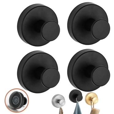 IHWGP Suction Cup Hooks For Wreaths,Suction Cup Wreath Hanger,2025 New No Drill Wreath Hanger For Front Door Glass Window Towel Door Bathroom Shower Hooks For Inside Shower,Black,2PCS