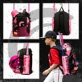 thumbnail image 5 of Guardian Baseball Backpack for Youth, Softball Bag for Girls, Durable Bat Bags Baseball Youth Boys and Girls, TBall Bag – Includes Hook to Hang on Fence - White/Pink Tie Dye, 5 of 8