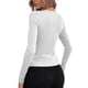 thumbnail image 4 of Camiseta de Larga Ajustada con Escote en V Profundo y Fruncido para Mujer XL, 4 of 5