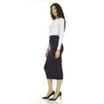 thumbnail image 2 of BGDK Women's High Waist Slim Midi Maxi Skirt BKJH007 navy small, 2 of 5