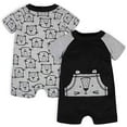 thumbnail image 2 of Gerber Lot de 2 Barboteuses pour Bébés Garçons, Gris Tiger, 12M, 2 of 3