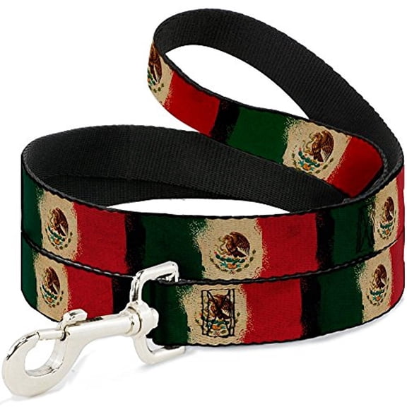 buckle-down "mexico flag distressed painting" dog leash