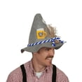 thumbnail image 4 of GERM Oktoberfest ""Farmer"" Costume Polyester Party Hat | Gray, 4 of 6