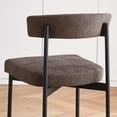 thumbnail image 3 of GrandNoor Grey Fabric Dining Chairs Set of 2,Armless Upholstered Kitchen Chair,Modern Dining Room Chair with Curved Backrest, 3 of 7