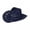 Navy Blue, variant on Eoperou Western Cowboy Straw Hat Handwoven Straw Hat For Both Men And Women Suitable For Beach Shade, Hiking