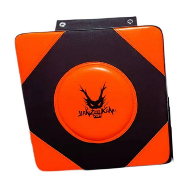Saco de boxeo para pared, objetivo de pared cuadrado, almohadilla de perforación para practicar Taekwondo, relajante, niños y adultos Naranja