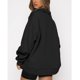 thumbnail image 3 of Sudadera con capucha para mujer, sudadera con media cremallera, forro polar acanalado, sudadera holgada, estética elegante, 3 of 6