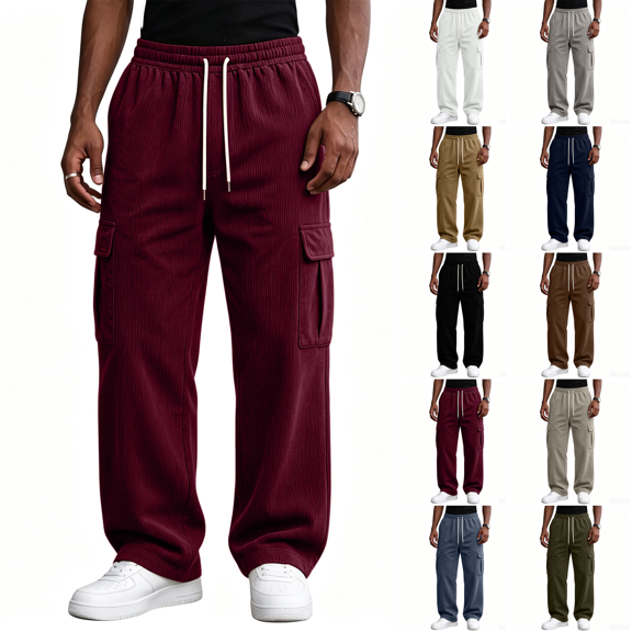 Workout Jogging Mens Sweatpants Plus Size Running Pants with Pockets Elastic Waist Stretch Hiking Trousers