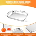 thumbnail image 2 of Bandeja para hornear Homikit de acero inoxidable de 23,5 x 18 cm, 2 of 9