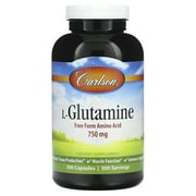 Carlson L-Glutamine, 750 mg, 300 Capsules