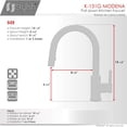 thumbnail image 6 of Stylish Modena Ht 14" Brushed Gold Single Handle Pull Down Kitchen Faucet K-131G, 6 of 11