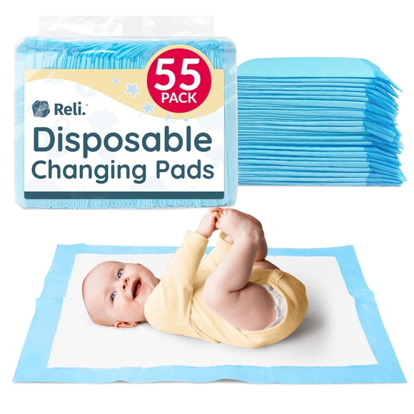 Protectores desechables para cambio Reli. Paquete de 55, 33 x 46 cm, impermeables