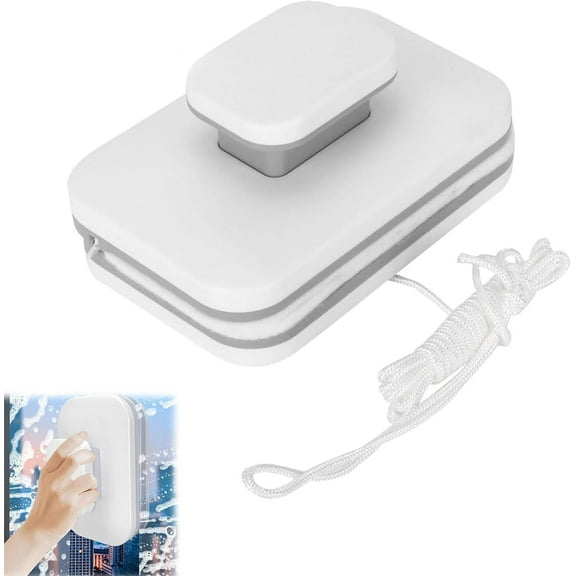 Magnetic Windshield Cleaner Tool, Magnetic Double-Sided Window Cleaner with Anti-Falling Rope for Glass Thickness 3-5 Inch, Adjustable Magnetic Windshield Cleaner for Home Windows and Car Glazed