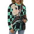 thumbnail image 5 of Demon Slayer Unisex Adult Hoodie Casual Hooded Sweatshirt Pullover Novelty 3D Printed Sweater Jacket L, 5 of 8