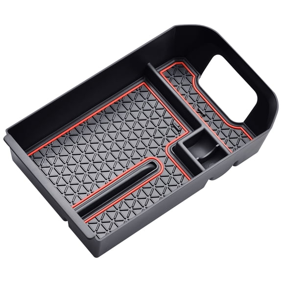 Fit for Toyota RAV4 2019 2020 Accessories Center Console Organizer Tray Armrest Box Secondary Storage (Red)