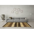 thumbnail image 3 of Ahgly Company Indoor Round Abstract Brown Modern Area Rugs, 6' Round, 3 of 4
