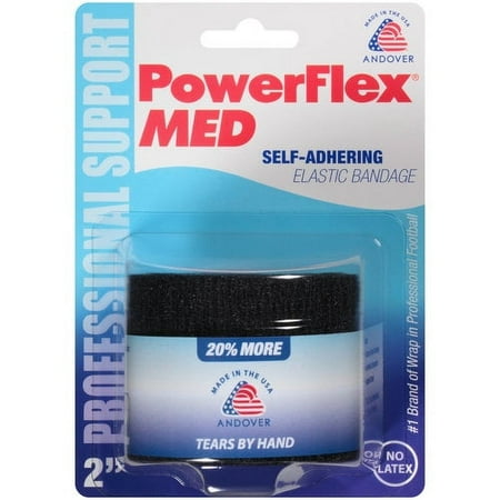 Andover PowerFlex MED Self-Adhering 2" Black Elastic Bandage