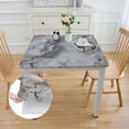 thumbnail image 2 of BANET Tablecloth with Flannel Backing Oil-Proof Table Cloth Stain-Resistant Wipeable or Square Table Cover white, 2 of 7