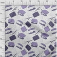 thumbnail image 3 of oneOone Cotton Poplin Bluish Violet Fabric Food Sewing Material Print Fabric By The Yard 56 Inch Wide, 3 of 6