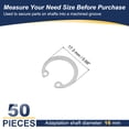 thumbnail image 2 of Uxcell Internal Retaining Rings, E-Clip Snap Ring Stainless Steel Internal Circlip for Automobile mm 16  50, 2 of 7
