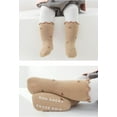 thumbnail image 5 of Toddler Baby Socks - Ankle Crew Cotton Newborn Socks, 5 Pairs Anti Slip Warm Thick Cotton Unisex Frilly Ruffle, 5 of 5