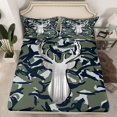 thumbnail image 2 of Homewish Animal Deer 3pcs Twin Sheet Sets For Children Teens,Abstract Camo Twin Fitted Sheet,Geometric Camouflage Breathable Flat Sheet,Breathable Home Decor, 2 of 7