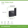 thumbnail image 7 of Symmons 563RHSTN Oak Single Robe Hook - Nickel, 7 of 7