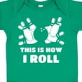 thumbnail image 4 of Inktastic How I Roll Bowling Boys or Girls Baby Bodysuit, 4 of 5