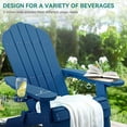 thumbnail image 4 of YITAHOME Folding Adirondack Chair, Heavy Duty Foldable Plastic Outdoor Chairs with Rotatable Cup Holder, Oversized Fold up Fire Pit Chairs for Garden Lawn Yard Patio Deck Pool Porch Beach, 4 of 8