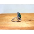 thumbnail image 2 of Heaven Crafts 925 Sterling Silver Natural Malachite Ring Green Gemstone Boho Minimalist Cocktail Ring For Women, 2 of 6