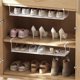 thumbnail image 4 of Telescopic Shoe Rack Layered Partition Frame of Shoe Cabinet Home Finishing Storage Rack Portable Space-Saving, 4 of 5