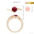 thumbnail image 6 of ANGARA Natural Bar-Set Solitaire Round 1.4 ct Ruby Bypass Ring in 14K Rose Gold for Women (Size-7mm) | July Birthstone, Birthday, Anniversary, Jewelry Gift for Women | Natural Ruby Ring, 6 of 10
