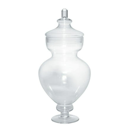 Large Glass Apothecary Jar - Handblown Glass Apothecary Large Jar with Lid