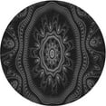 thumbnail image 1 of Ahgly Company Machine Washable Indoor Square Transitional Night Black Area Rugs, 3' Square, 1 of 7