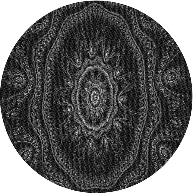 Ahgly Company Tapis d'Intérieur Lavables en Machine, Carrés Transitionnels de Nuit, Carrés de 3'