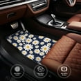 thumbnail image 6 of Pofeuu Daisy Floral Print Car Foot Mat Set of 4 Pieces - All-Weather Full Set Floor Mats for Cars Trucks SUVs, 6 of 7