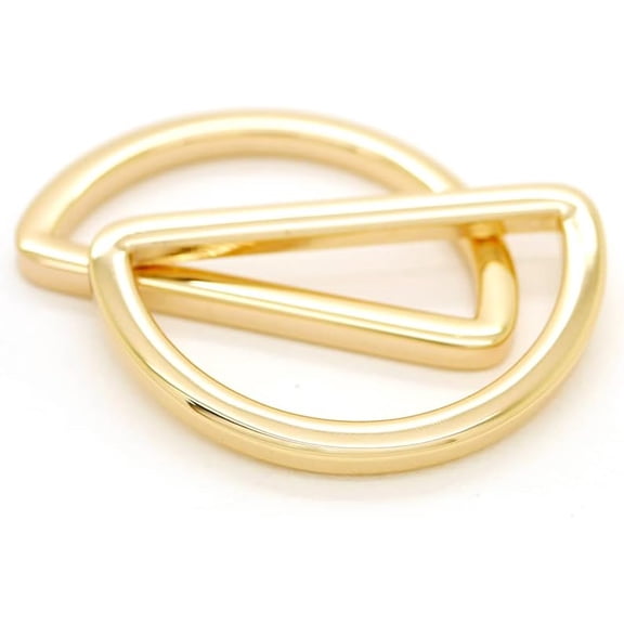 4pcs 1-1/2 inches D Rings Purse Loop Quality Plating Flat Metal D-Ring for Craft Purse Making Accessories SC79 (1 1/2 Inches, Gold)