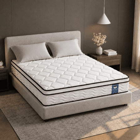 Gravellaire 12" Queen Mattress in a Box, Gel Memory Foam and Pocket Spring Hybrid Mattress, Medium Comfort, Pressure Relief, Adult