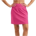 thumbnail image 3 of Erwazi Skirts for Women Summer Solid High Waist Elastic Waist Slim Fit Offical Work Suit Skirt, 3 of 5