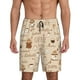 thumbnail image 1 of Balery Coffee Time Pantalones cortos de pijama de punto de algodón para hombre con cinturilla y bolsillos-3X-Large, 1 of 6