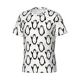 thumbnail image 5 of Qekee Lovely Penguin Classic Fit T-Shirt Men's Shirt Men's Tight Short Sleeves for Exercise, Running, Mountaineering - Lovely Penguin, 5 of 9